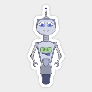 An adorable little robot Sticker